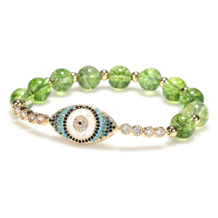 Buddha Stones "May Light and Protection Be With You" Peridot Bracelet Includes Gift Message Card - image 3