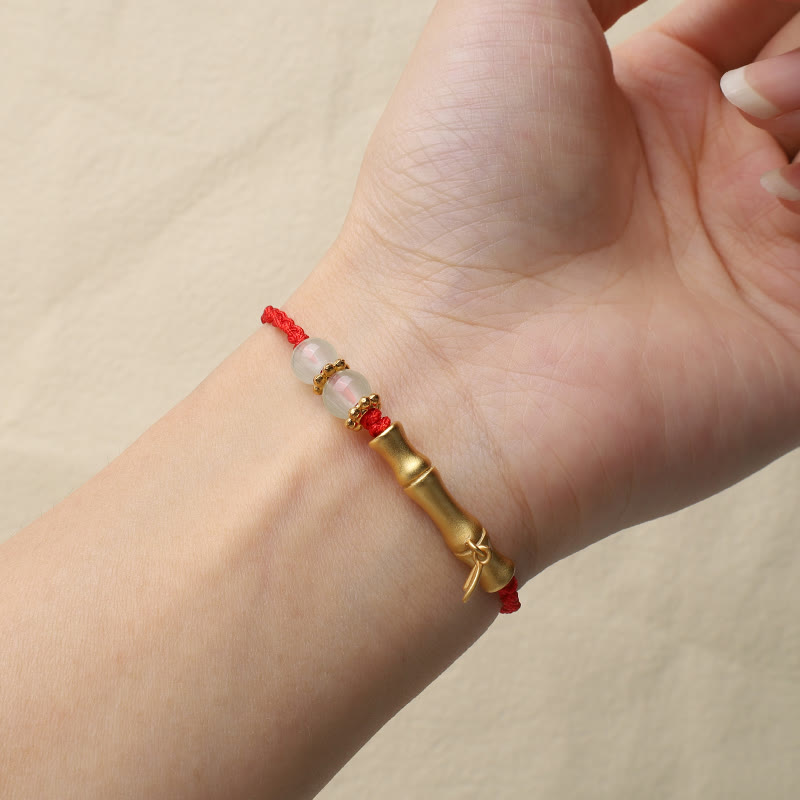 Buddha Stones Bamboo Design Luck Strength Braided Bracelet - image 6