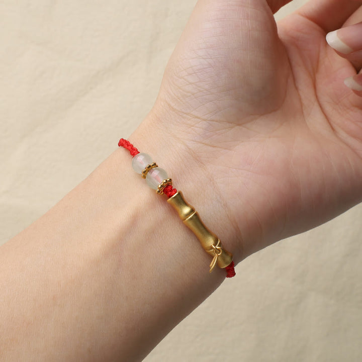 Buddha Stones Bamboo Design Luck Strength Braided Bracelet - image 6