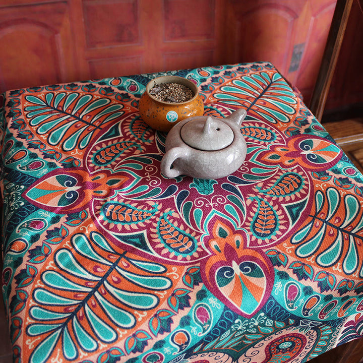 Boho Mandala Tablecloth Home Table Cover Decor - Green Leaf - image 8