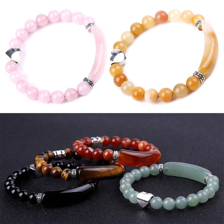 Buddha Stones Natural Crystal Beads Unisex Heart Bracelet - image 9