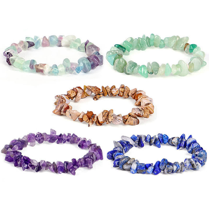 Buddha Stones Amethyst Lazurite Various Crystal Stone Healing Positive Bracelet - image 1