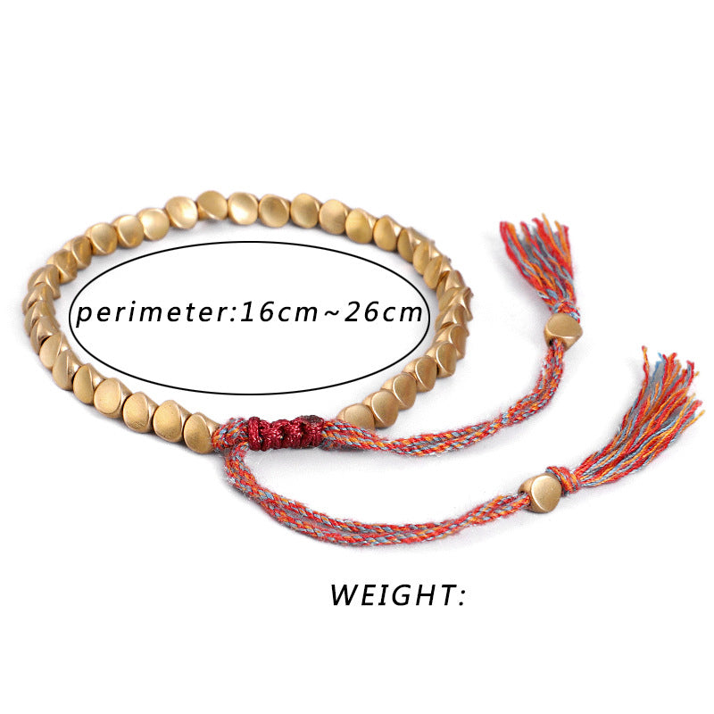 Buddha Stones Tibetan Copper Beads Healing Luck Bracelet - image 4