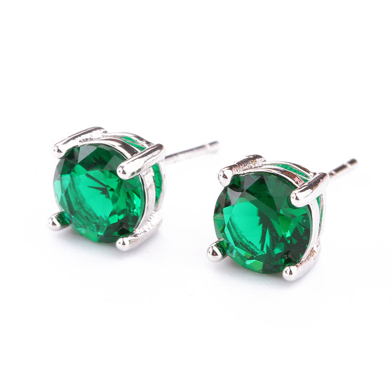 Buddha Stones Natural Various Gemstone Amethyst Love Earrings - Green Crystal - image 12