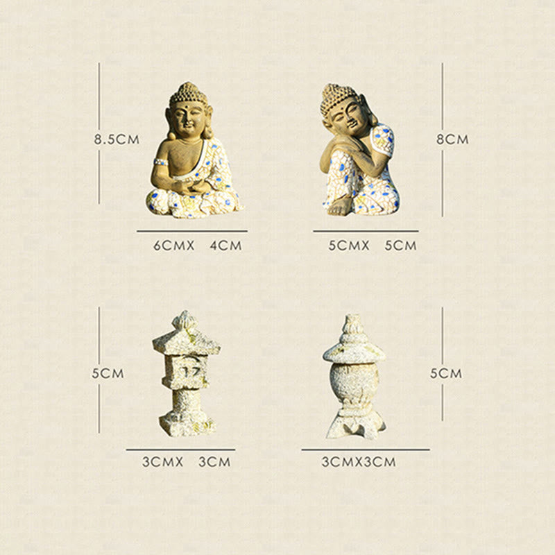 Meditating Zen Buddha Serenity Resin Statue Figurine Home Decoration - image 22