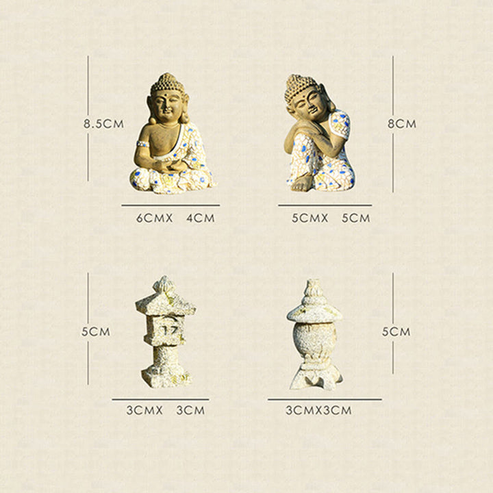 Meditating Zen Buddha Serenity Resin Statue Figurine Home Decoration - image 22