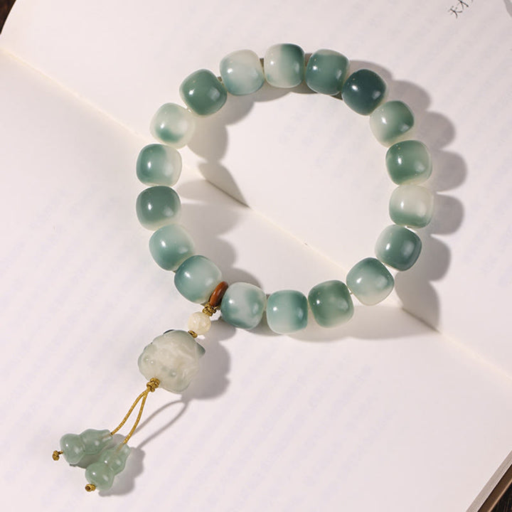 Buddha Stones Gradient Bodhi Seed Nine Tailed Fox Cat Paw Claw Pine Cone Peace Bracelet - image 5