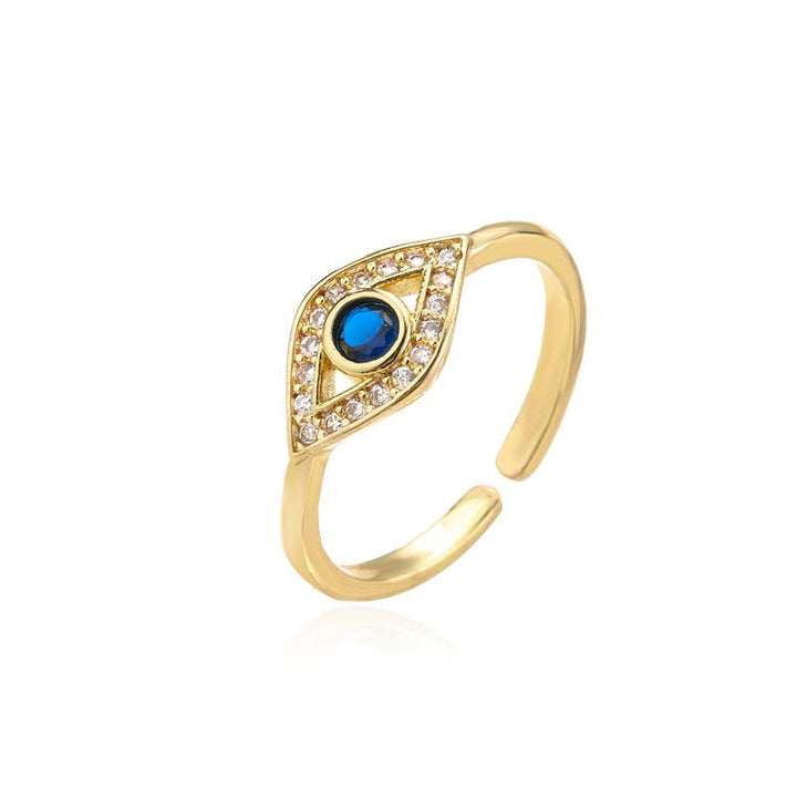 Buddha Stones Evil Eye Protection Blessing Copper Ring - image 3