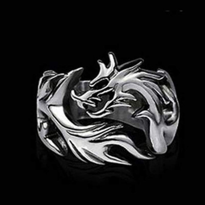 Buddha Stones Dragon Pattern Protection Strength Adjustable Ring - image 9
