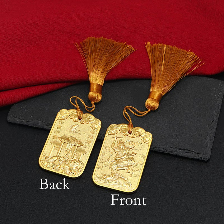 Buddha Stones Feng Shui Auspicious Star Wenchang Pen Pagoda Koi Fish Car Hanging Decoration - image 5