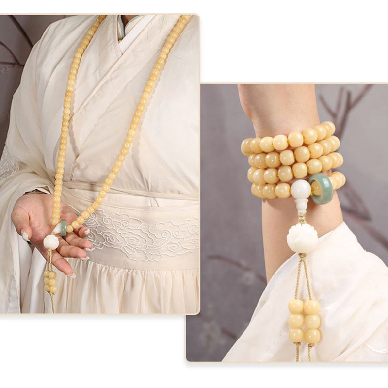 Buddha Stones Natural Bodhi Seed Lotus Dzi Bead Peace Harmony Charm Bracelet - image 6