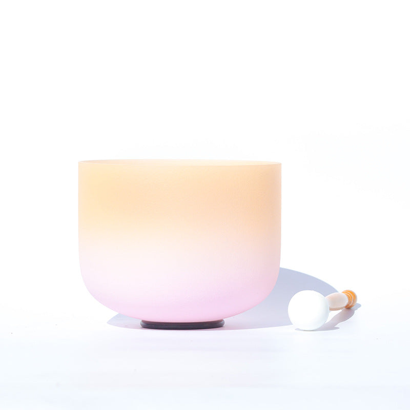 Tibetan Crystal Sound Bowl Candy Color Handcrafted for Yoga and Mindfulness Meditation Singing Bowl - 8 IN (20.3CM) LightYellow - image 6