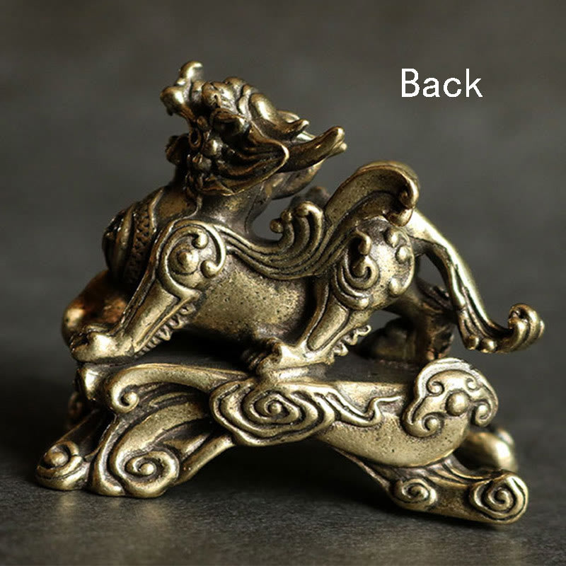 Buddha Stones Handmade FengShui PiXiu Copper Wealth Luck Decoration - image 4