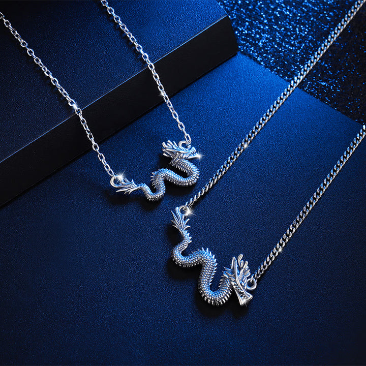 Buddha Stones 925 Sterling Silver Year Of The Dragon Auspicious Dragon Protection Chain Necklace Pendant - image 3