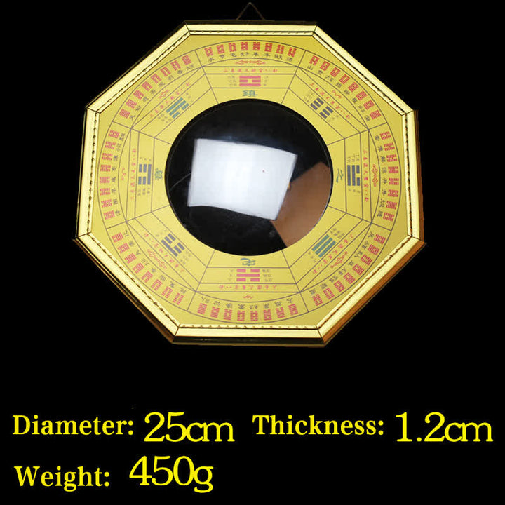 Feng Shui Bagua Map Balance Harmony Living Room Energy Map Mirror - 25cm Gold Bagua Map Convex Mirror - image 23