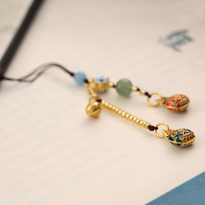 Gold Swallowing Beast Family Luck Key Chain - image 5