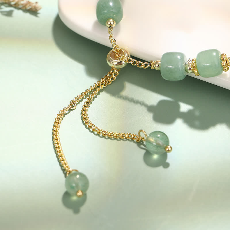 Buddha Stones Year of the Rabbit Natural Green Aventurine Luck Bead Bracelet - image 4