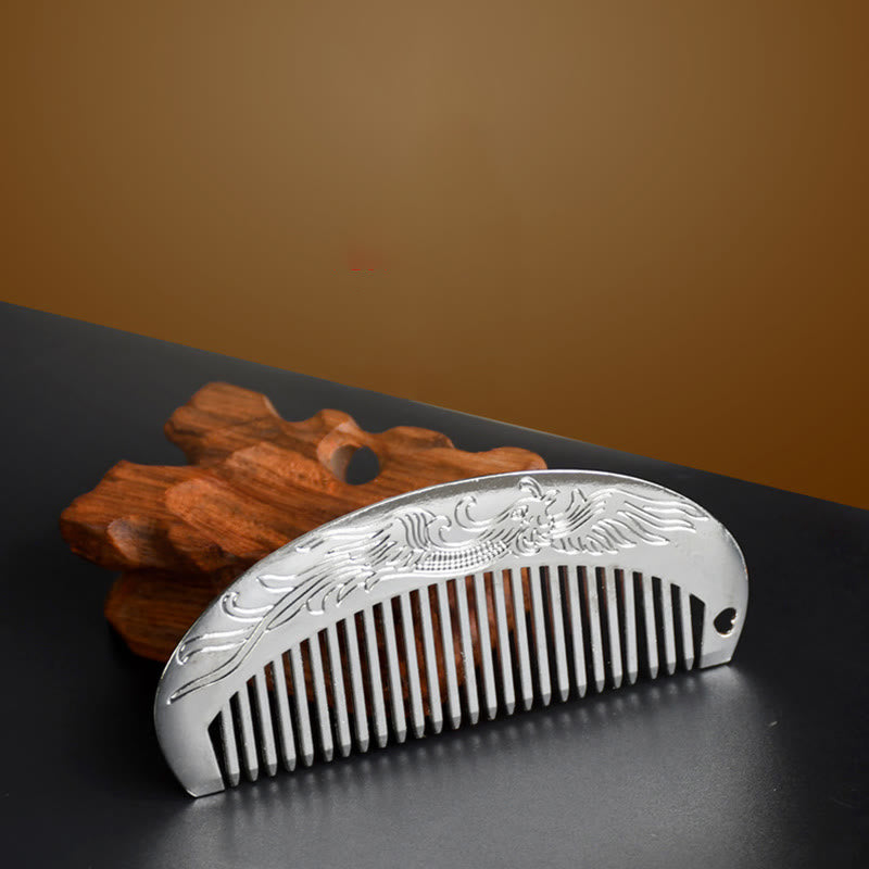 Buddha Stones Lucky Dragon Phoenix Protection Strength Comb - image 6