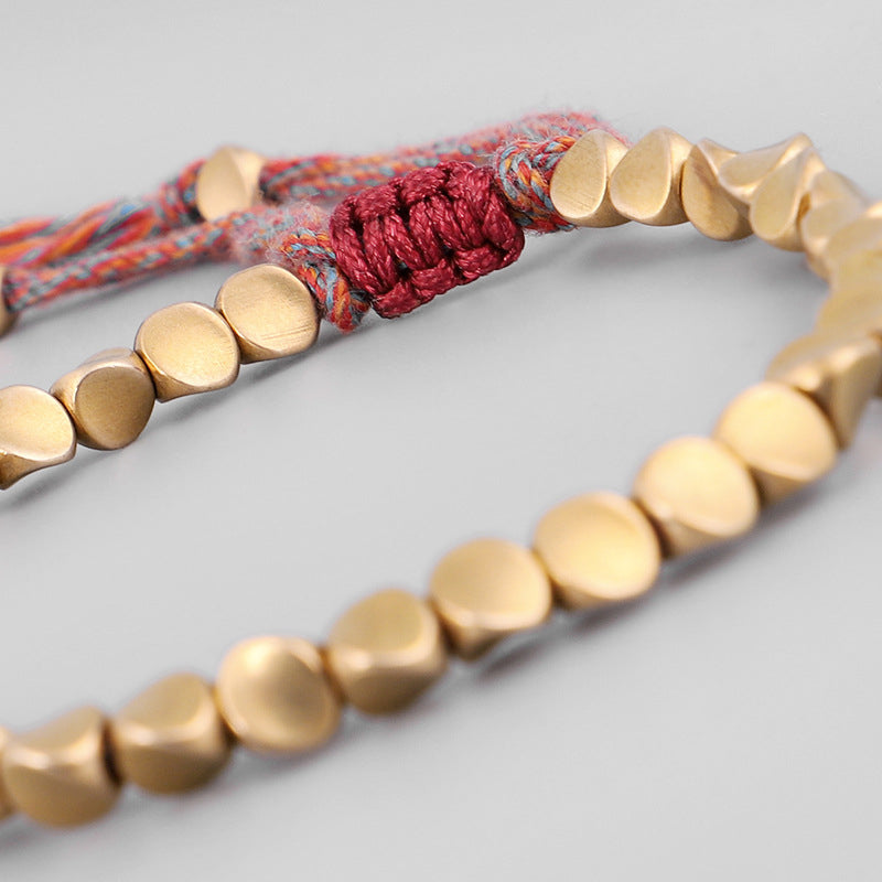 Buddha Stones Tibetan Copper Beads Healing Luck Bracelet - image 10