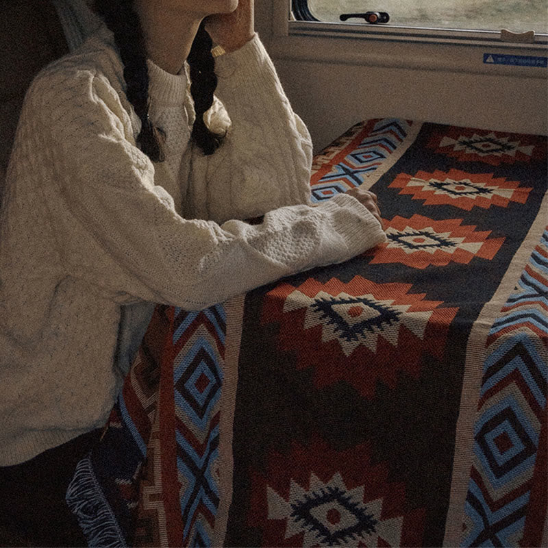 Geometric Warm Comfortable Camping Home Office Bed Blanket - image 3