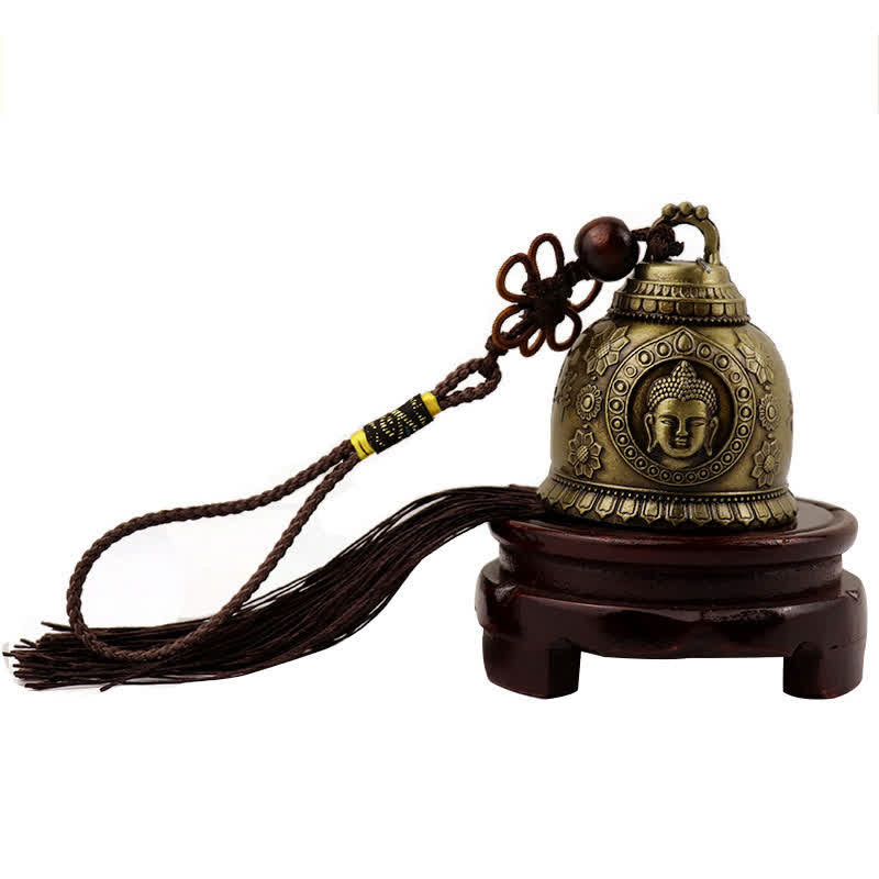 Buddha Stones Feng Shui Buddha Koi Fish Phoenix Wind Chime Bell Luck Wall Hanging Decoration - image 2