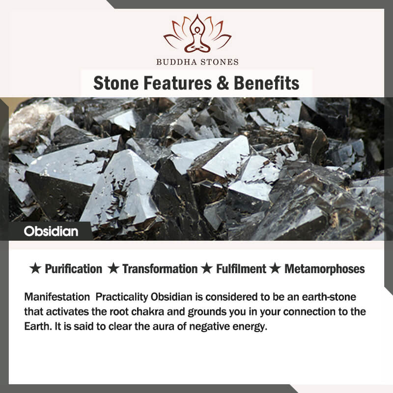 Buddha Stones FengShui PiXiu Obsidian Wealth Bracelet - image 13