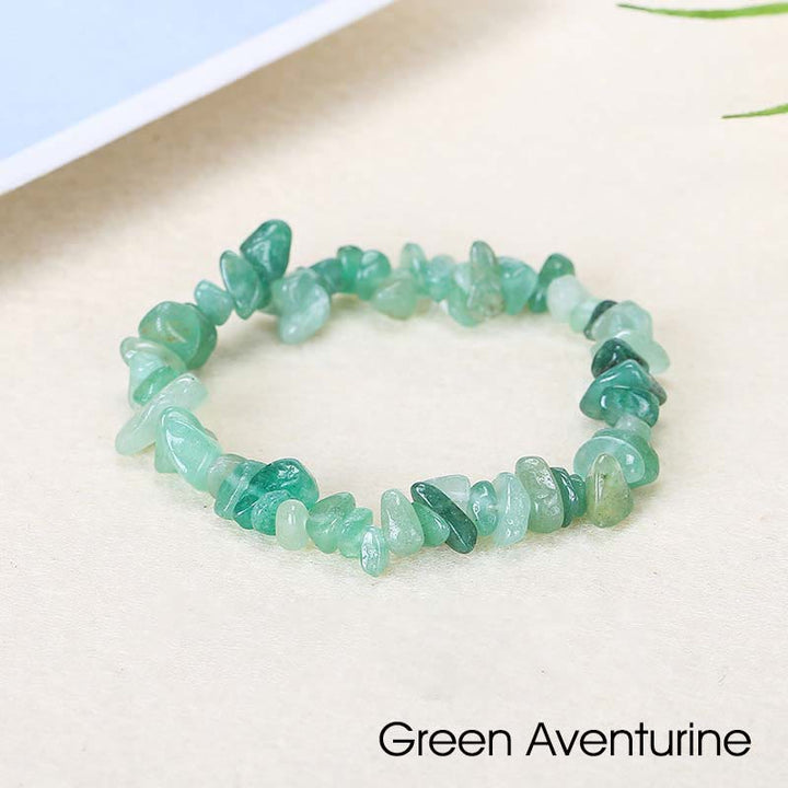 Natural Irregular Shape Crystal Stone Warmth Soothing Bracelet - Green Aventurine(Wrist Circumference: 15-16cm) - image 70