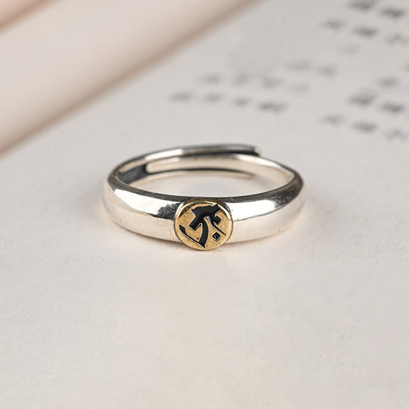 Buddha Stones Tibetan Om Mani Padme Hum Carved Chinese Zodiac Natal Buddha Peace Ring - image 9