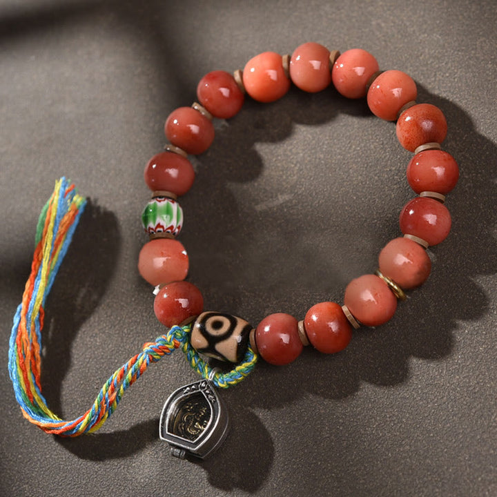 Buddha Stones Tibetan Natural Camel Bone Dzi Bead Bodhi Seed Charm Luck Bracelet - Camel Bone&Dzi Bead(Wrist Circumference 15-16cm) - image 0