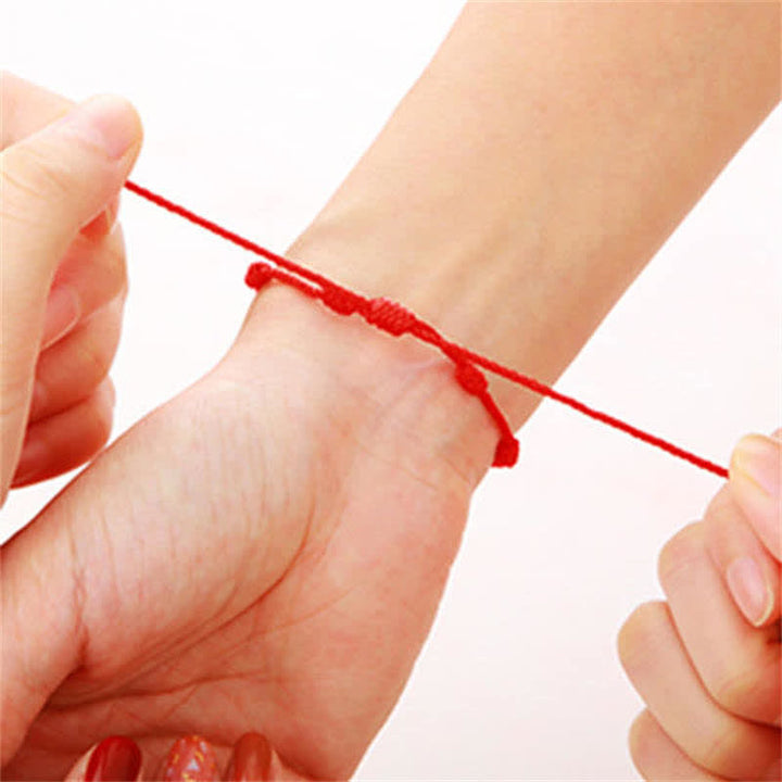 Buddha Stones 4Pcs Evil Eye Seven Knot Red String Protection Bracelet - image 3