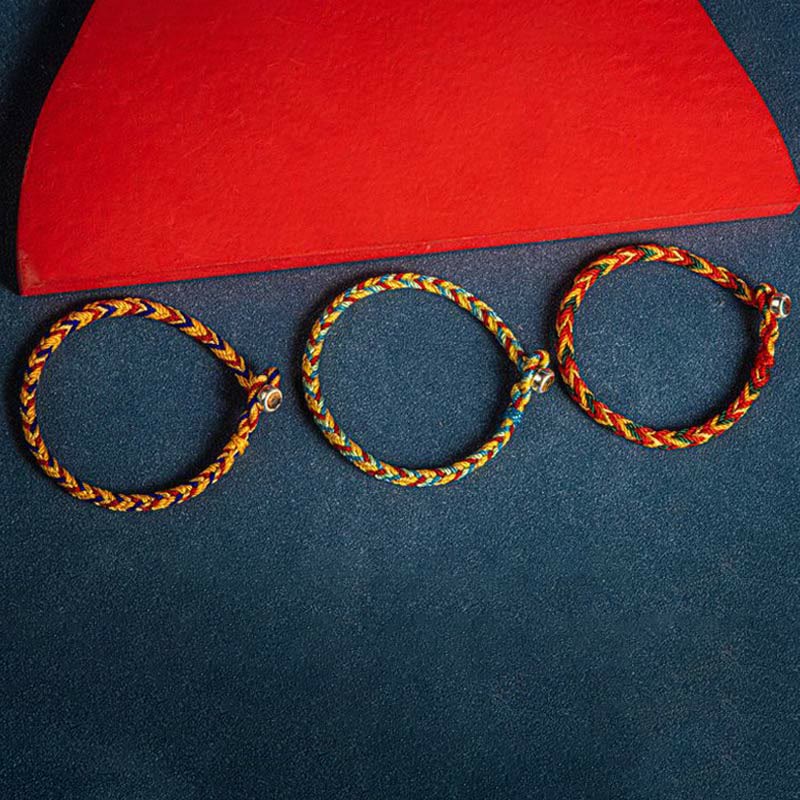 Buddha Stones "May you be safe and sound all year round" Lucky Multicolored Bracelet - image 2