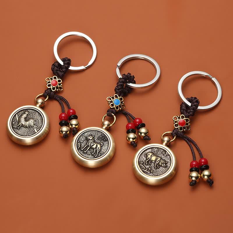 12 Chinese Zodiac Blessing Wealth Fortune Keychain - image 3