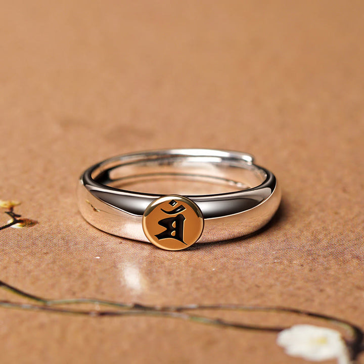 Buddha Stones Tibetan Om Mani Padme Hum Carved Chinese Zodiac Natal Buddha Peace Ring - image 18