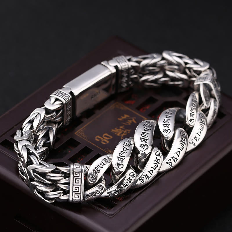 Buddha Stones Om Mani Padme Hum Engraved Peace Purity Bracelet - image 1