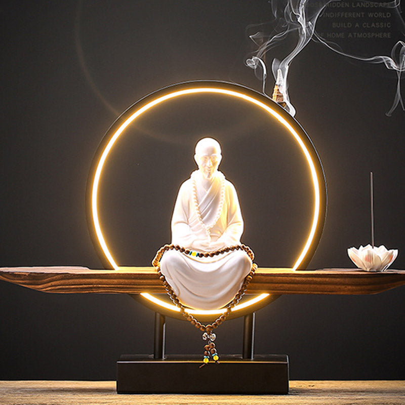 Buddha Stones Buddha Avalokitesvara Ceramic Lotus Relaxation Incense Burner Decoration - Master Hongyi - image 20