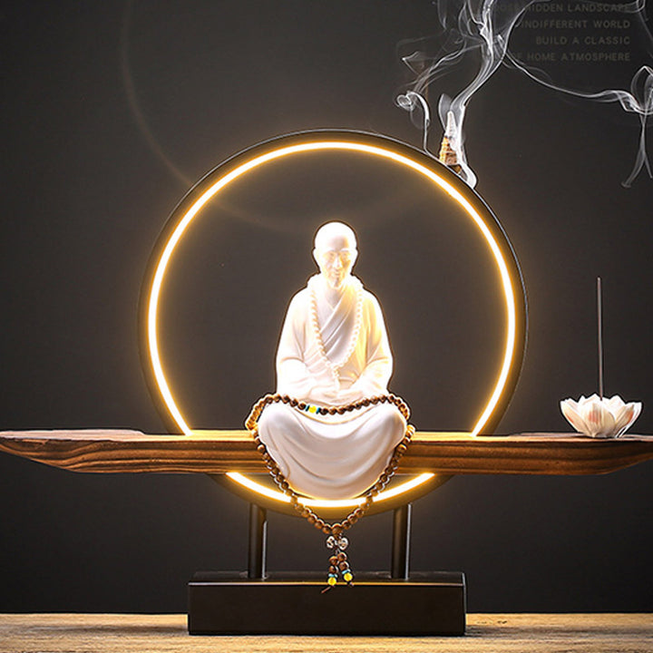 Buddha Stones Buddha Avalokitesvara Ceramic Lotus Relaxation Incense Burner Decoration - Master Hongyi - image 20