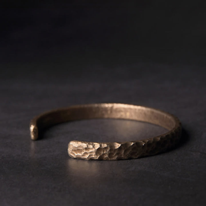 Buddha Stones Simple Design Copper Wealth Cuff Bracelet - image 8