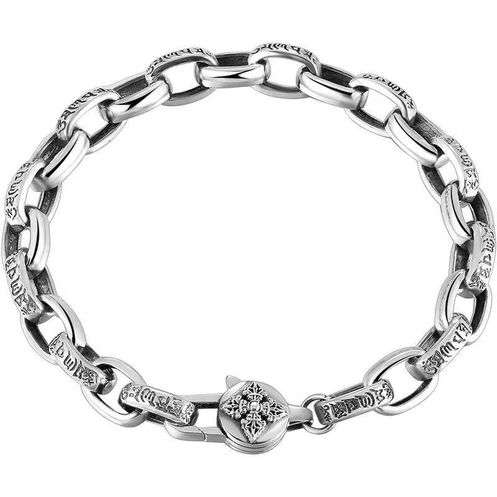 Buddha Stones Om Mani Padme Hum Double Dorje Copper Engraved Wisdom Bracelet - image 8