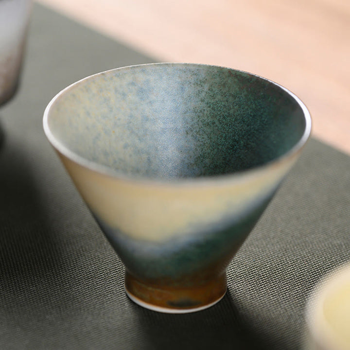 Buddha Stones Vintage Furnace Transmutation Kiln Porcelain Teacup Kung Fu Tea Cup - image 4