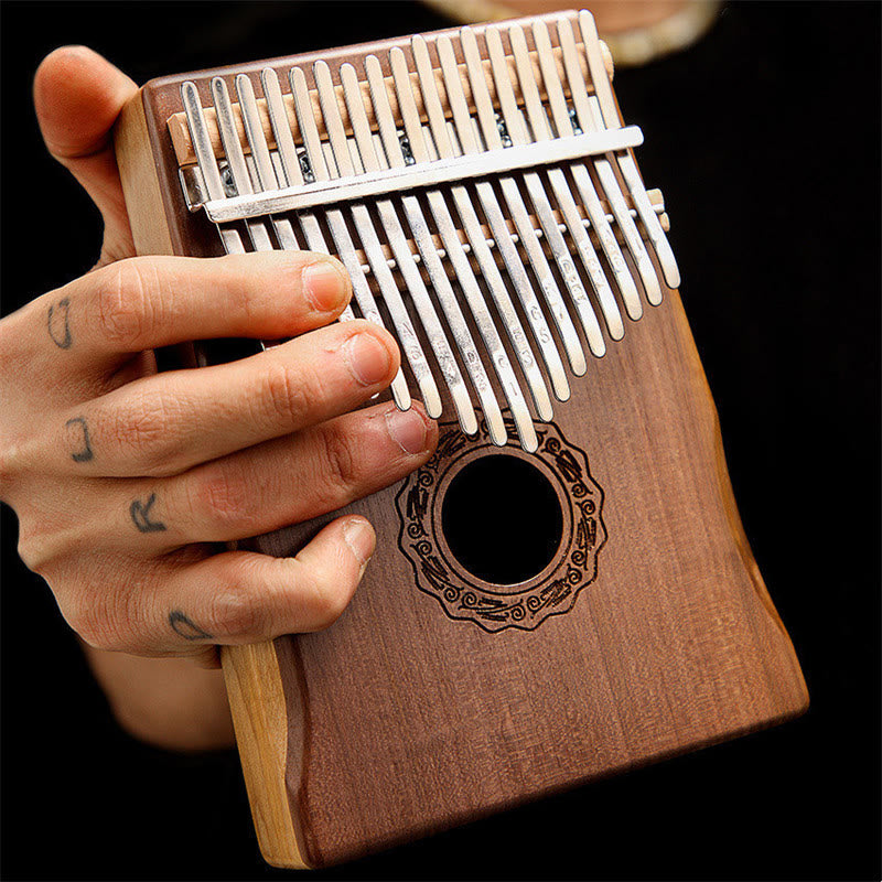 Buddha Stones Kalimba 17 Keys Thumb Piano Mahogany Wood Acacia Walnut Portable Finger Piano - image 0