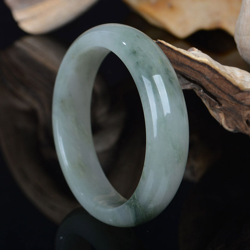 Natural Jade Luck Healing Bangle Bracelet - 62mm - image 0