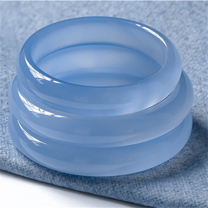 Buddha Stones Blue Chalcedony Emotional Balance Bracelet Bangle - image 3