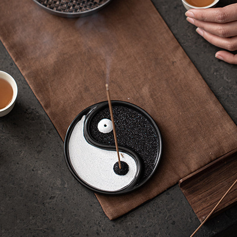 Buddha Stones Yin Yang Zen Balance Incense Holder - Ceramic - image 0