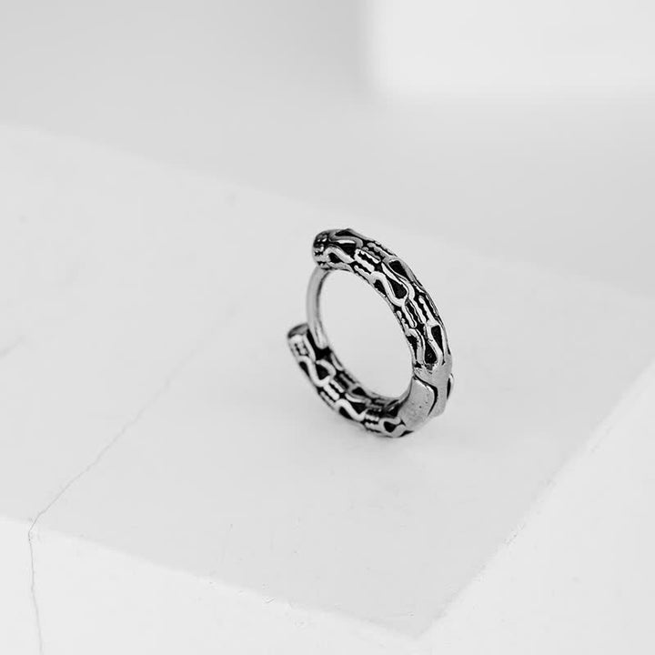Retro Pattern Titanium Steel Balance Earrings - image 1