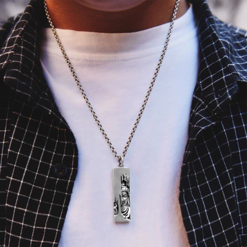 Buddha Stones Tathagata Buddha Strength Protection Amulet Lucky Pendant Necklace - image 5