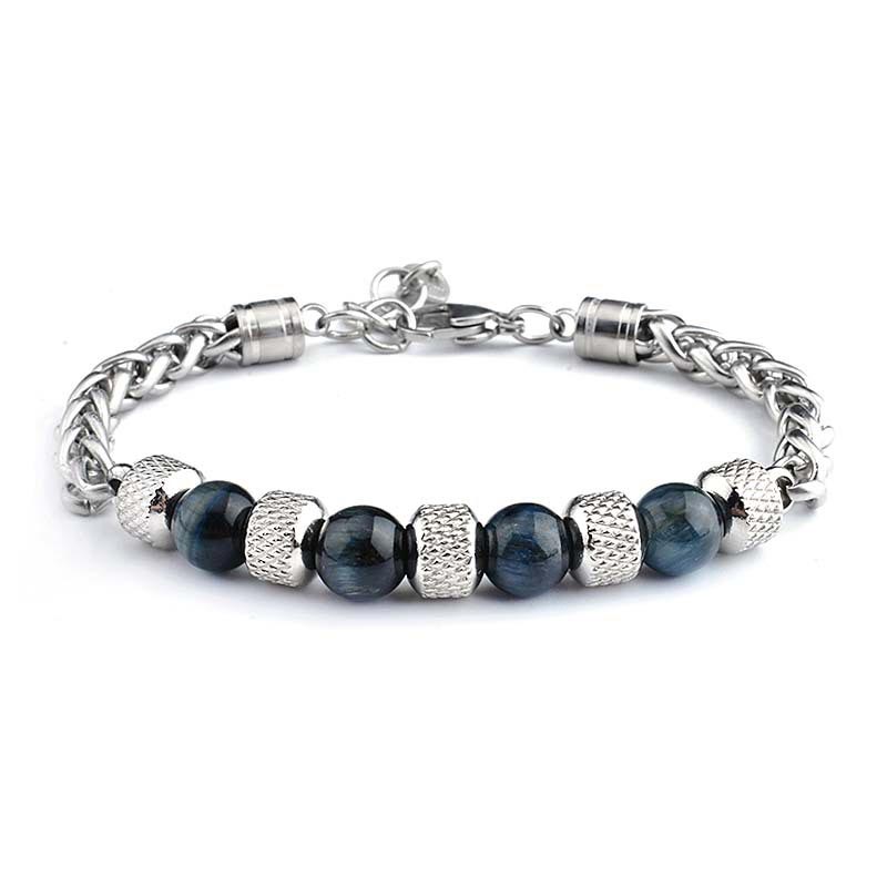 Buddha Stones Black Onyx Tiger Eye Bead Courage Bracelet - Black Tiger Eye 8mm - image 8