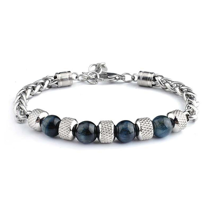 Buddha Stones Black Onyx Tiger Eye Bead Courage Bracelet - Black Tiger Eye 8mm - image 8