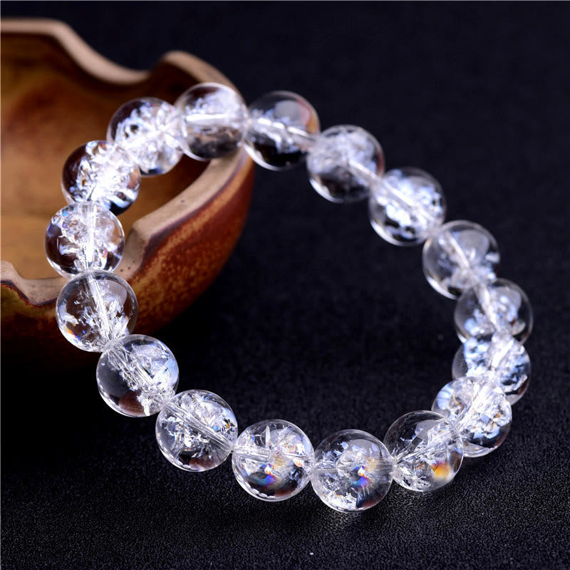 Buddha Stones Natural White Crystal Protection Healing Bracelet - image 4