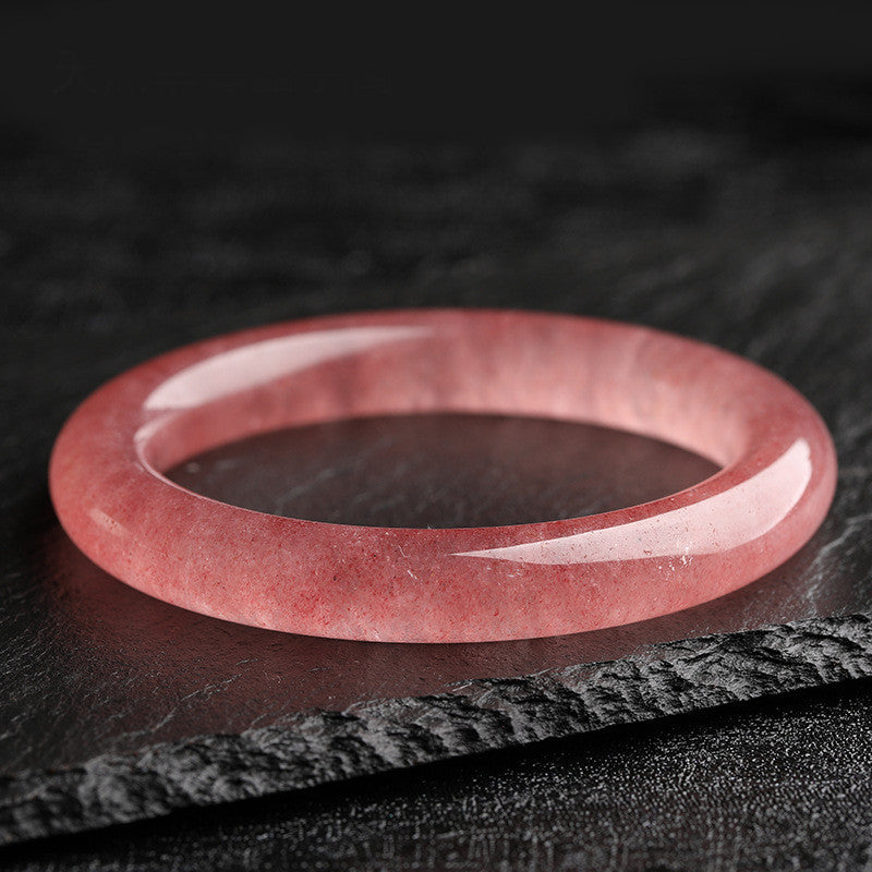 Buddha Stones Natural Strawberry Quartz Love Healing Bracelet Bangle - image 7