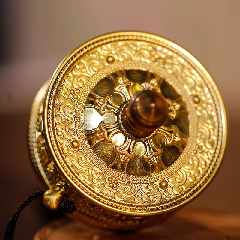 Tibetan Prayer Wheel Six True Words Sandalwood Healing Decoration - image 3